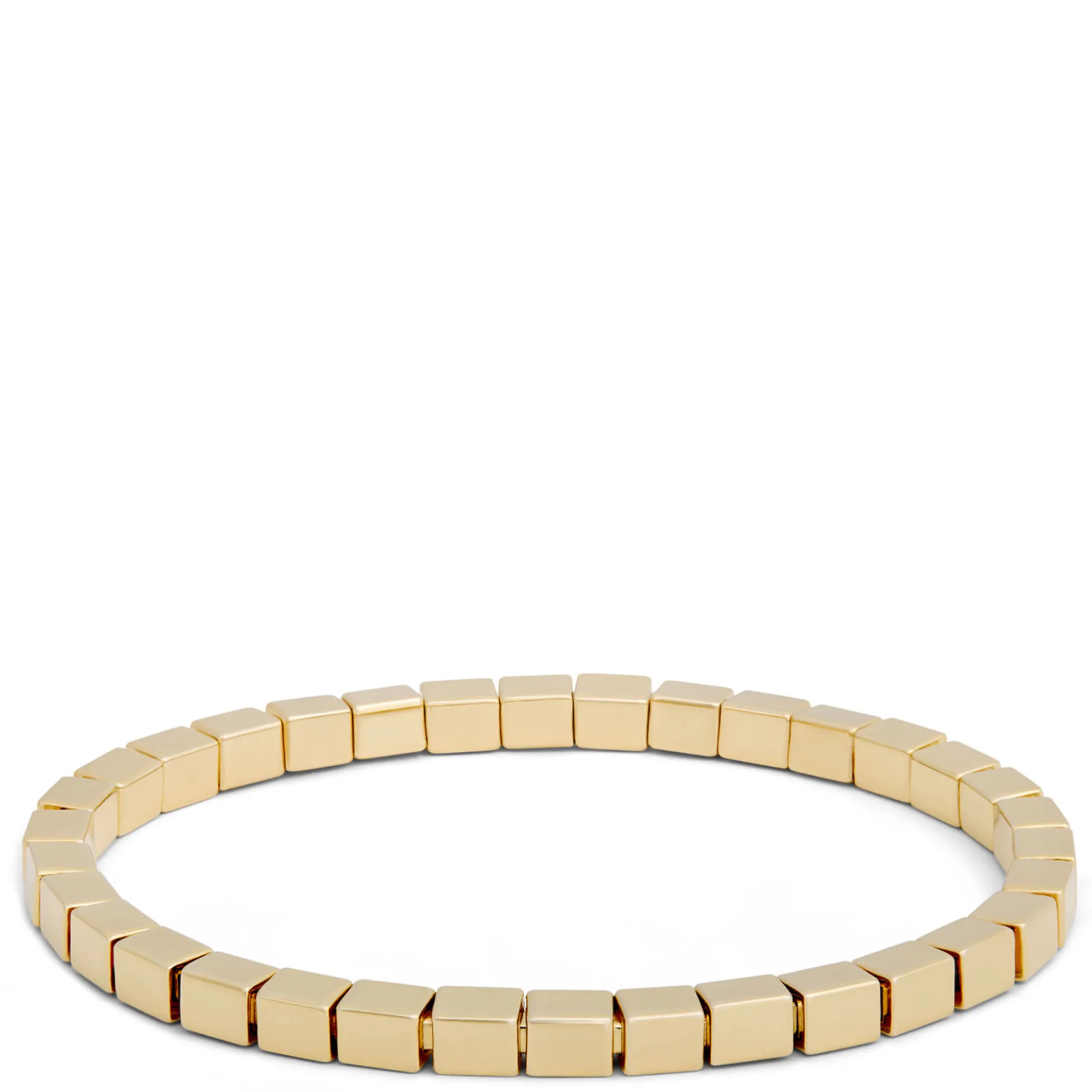 Toscano Cubic Stretchy Bracelet, 14K Yellow Gold