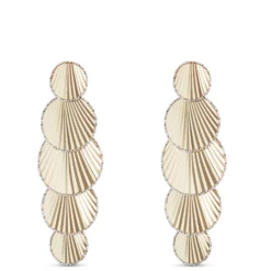 Toscano 5 Disc Dangle Earrings, 14K Gold