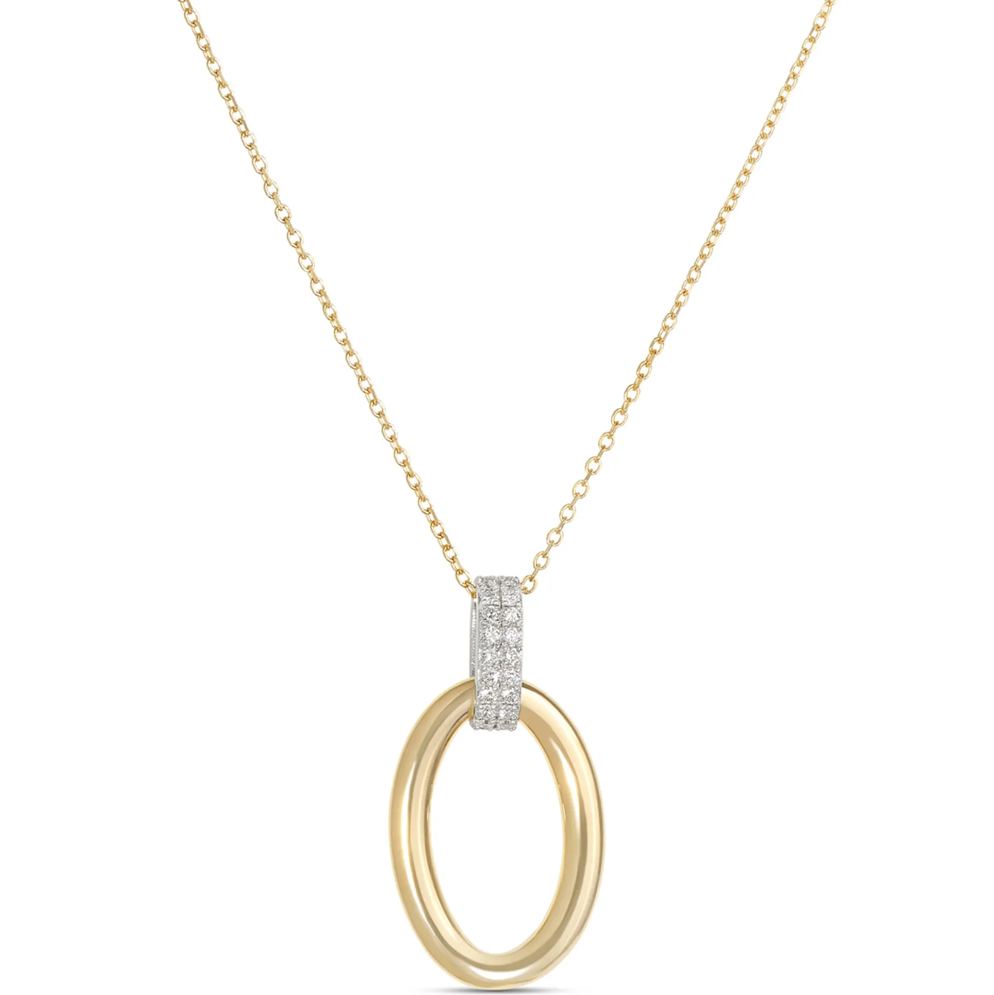 Toscano Door Knocker Pendant with Diamonds, 18K Yellow Gold