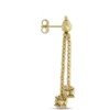 Toscano Double Beaded Drop Earrings, 14K Yellow Gold