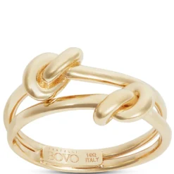 Toscano Double Love Knot Ring, 14K Yellow Gold