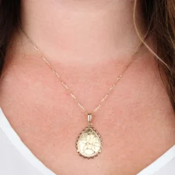 Toscano Drop Shape Pendant 14K