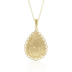 Toscano Drop Shape Pendant 14K
