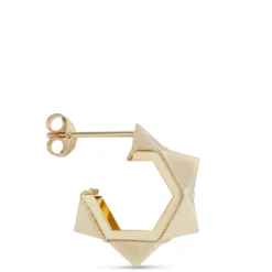 Toscano Faceted Ball Hoops, 14K Yellow Gold
