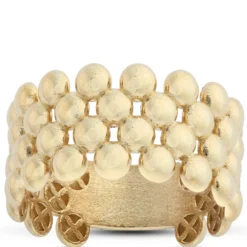 Toscano Four-Row Beaded Band, 14K Yellow Gold Size 7