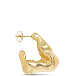 Toscano Freeform Hoop Earrings, 14K Yellow Gold