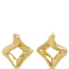 Toscano Front to Back Geo Shaped Hoops, 14K Yellow Gold