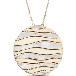 Toscano Gold and Mother-of-Pearl Necklace, 14K Yellow Gold