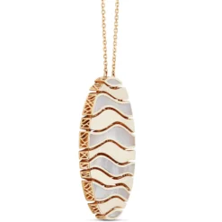 Toscano Gold and Mother-of-Pearl Necklace, 14K Yellow Gold