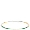 Toscano Green Enamel Slip On Bangle, 14K Yellow Gold
