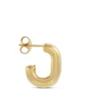 Toscano Half-Oval Hoops, 14K Yellow Gold