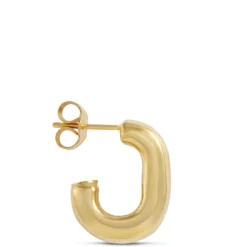 Toscano Half-Oval Hoops, 14K Yellow Gold