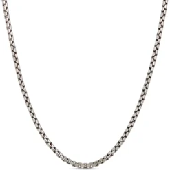Toscano Half Round Diamond Cut Box Chain 14K, 24"