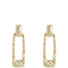 Toscano Hammered Door Knocker Earrings, 14K Yellow Gold