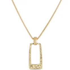 Toscano Hammered Door Knocker Pendant Necklace, 14K Yellow Gold