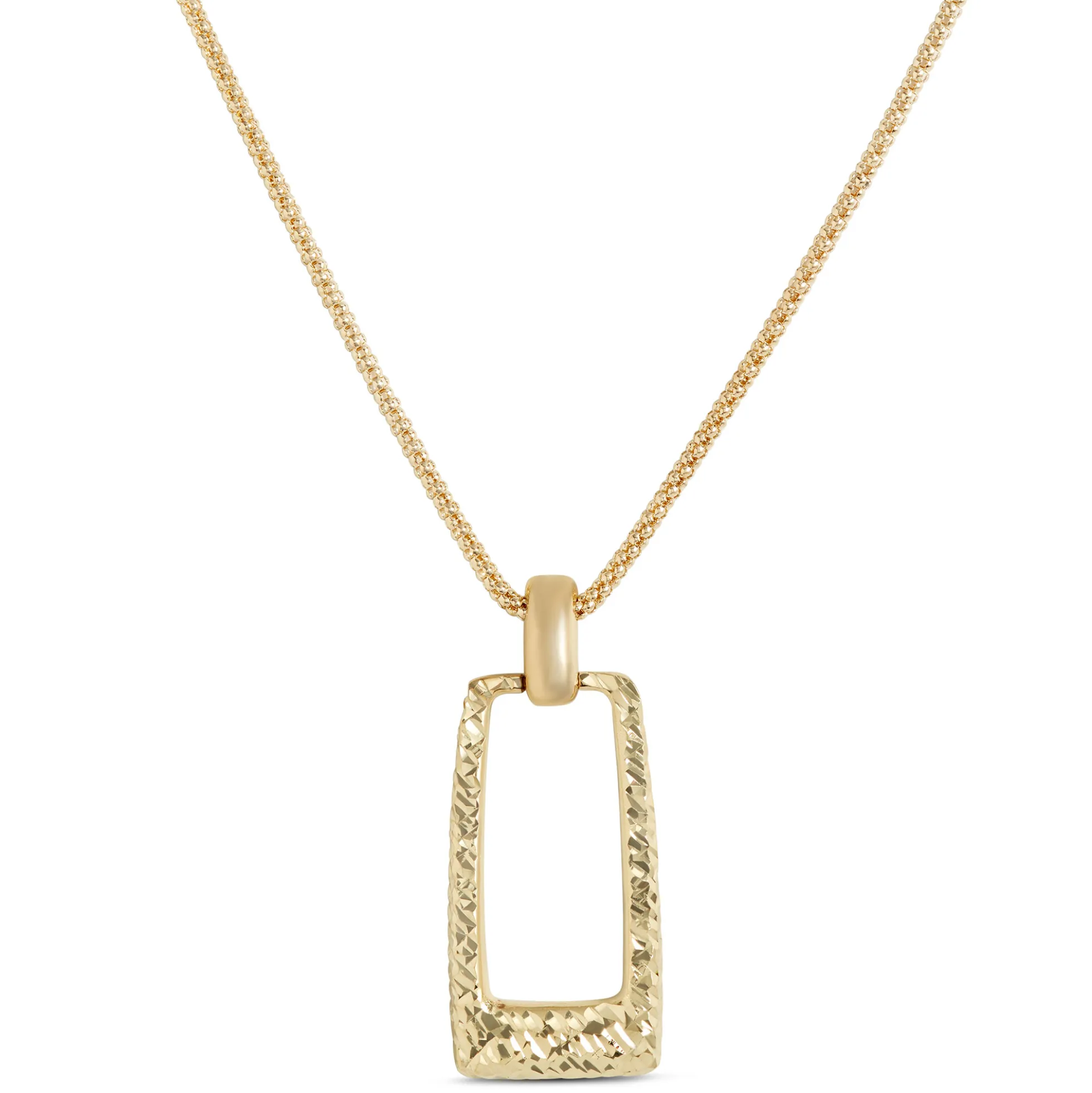 Toscano Hammered Door Knocker Pendant Necklace, 14K Yellow Gold