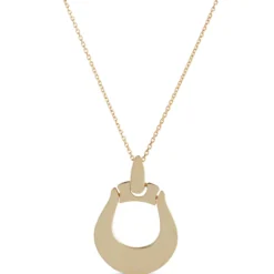 Toscano Hinged Doorknocker Pendant Necklace, 14K Yellow Gold