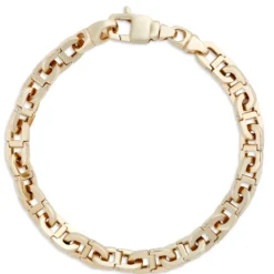 Toscano Hinged Link Chain Bracelet in 14K Yellow Gold