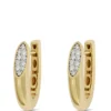 Toscano Hoop Earrings with Diamonds, 18K Yellow Gold