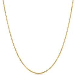 Toscano 18 Inch Box Link Necklace, 14k Yellow Gold