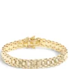 Toscano 7.5-Inch Brick Links Bracelet, 14K Yellow Gold
