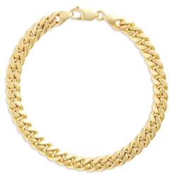 Toscano 8.5-Inch Cuban Link Bracelet, 14K Yellow Gold