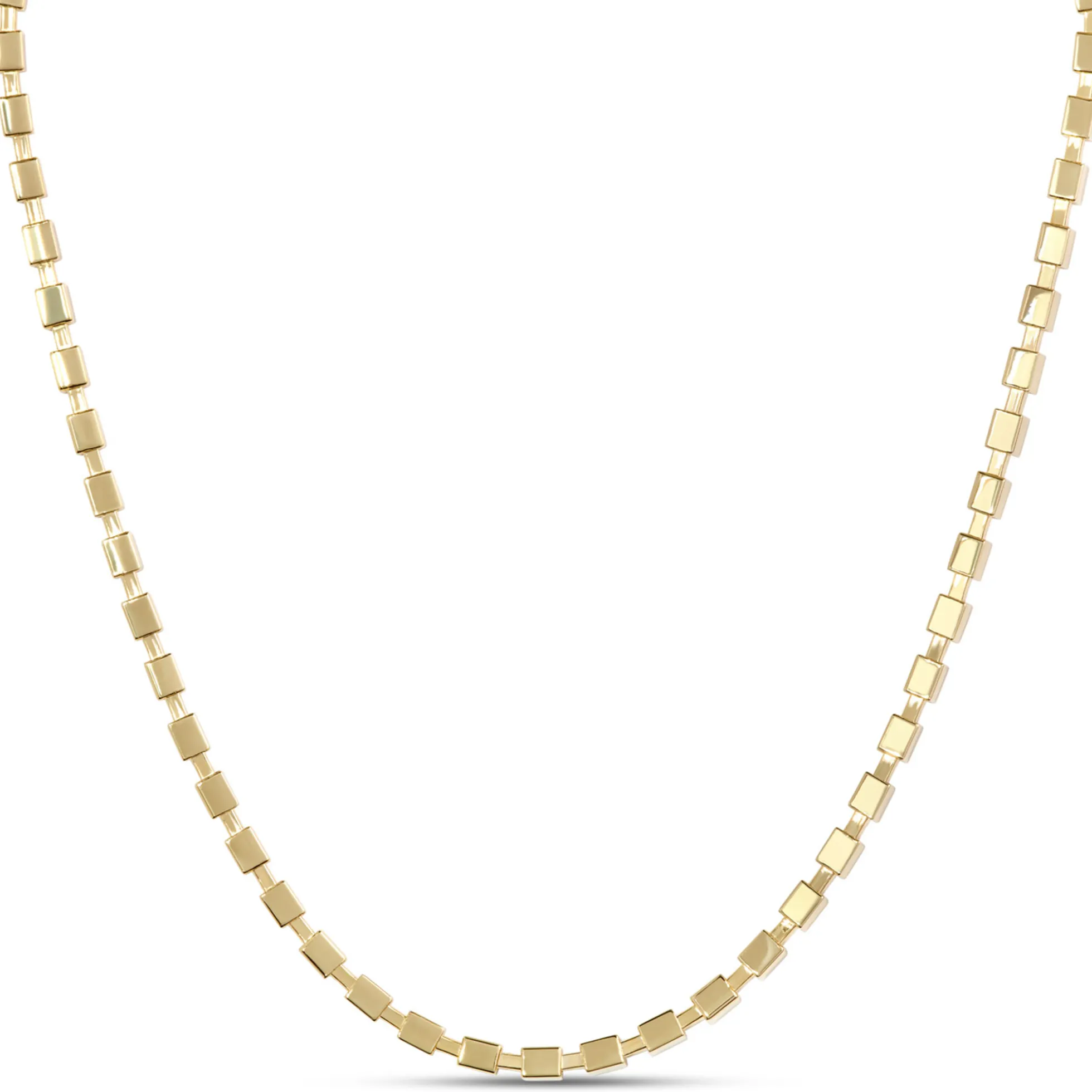 Toscano 18-Inch Cubic Necklace, 14K Yellow Gold