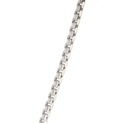 Toscano 18-Inch Diamond Cut Box Link Necklace, 14K White Gold