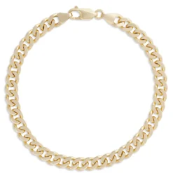 Toscano 8.5 Inches Curb Link Bracelet, 14K Yellow Gold