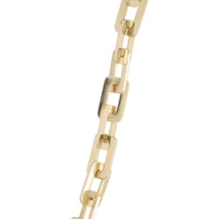 Toscano 24-Inch Flat Rectangle Link Necklace, 14K Yellow Gold