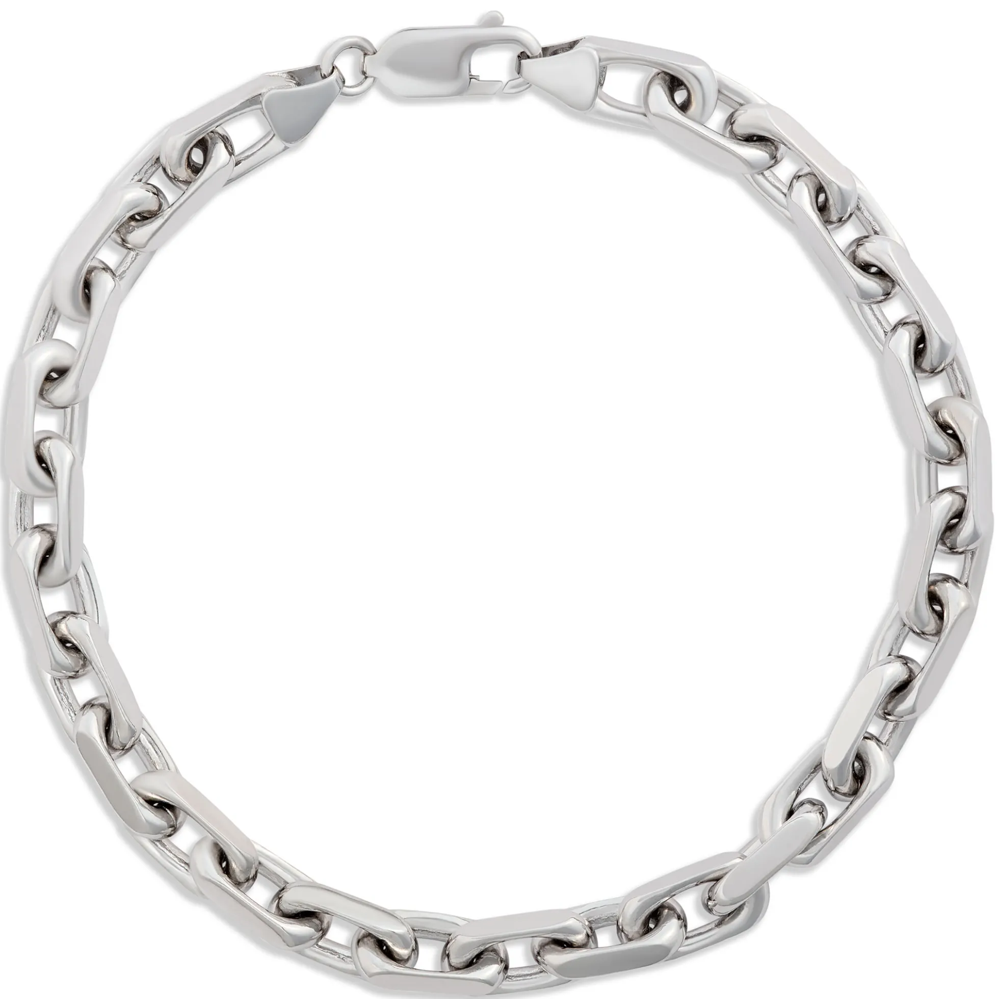 Toscano 8.5-Inch Forzatina Link Bracelet, 14K White Gold