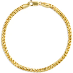 Toscano 8-Inch Franco Chain Bracelet, 14K Yellow Gold