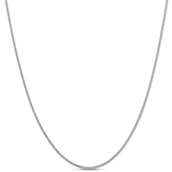 Toscano 24 Inch Franco Link Necklace, 14k White Gold