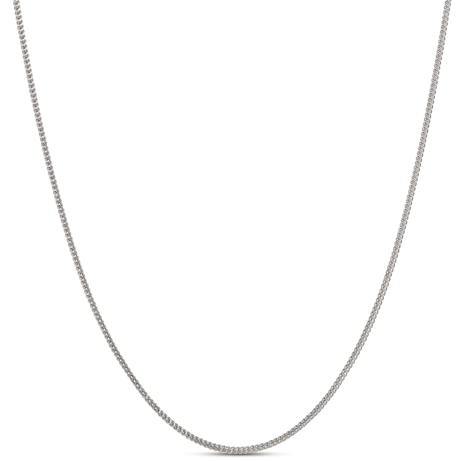 Toscano 24 Inch Franco Link Necklace, 14k White Gold