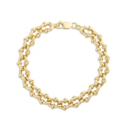 Toscano 8-Inch Granchio Link Bracelet, 14K Yellow Gold