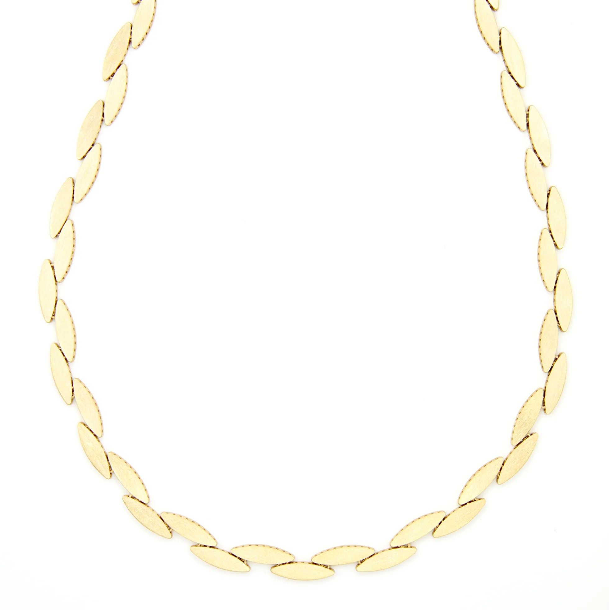 Toscano 18-Inch Marquise-Shaped Links Necklace, 14K Yellow Gold