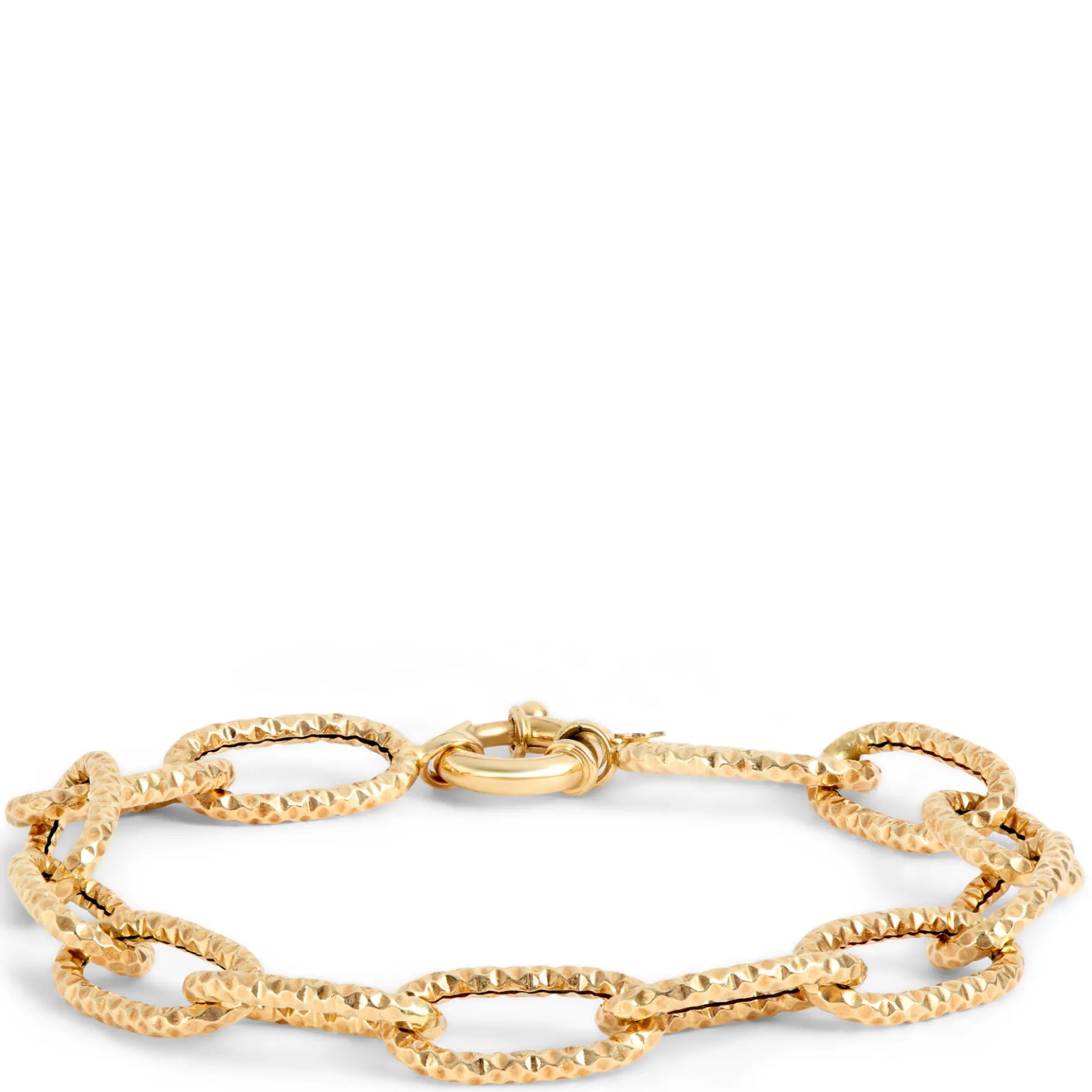 Toscano 7.5-Inch Oval Link Bracelet, 14K Yellow Gold