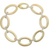 Toscano 7-Inch Oval Link Bracelet with Diamonds, 18K Yellow Gold