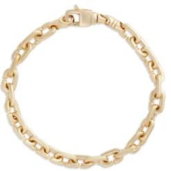 Toscano 8.5-Inch Oval Link Bracelet, 14K Yellow Gold