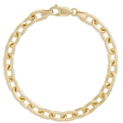 Toscano 7.5-Inch Oval Link Bracelet, 14K Yellow Gold