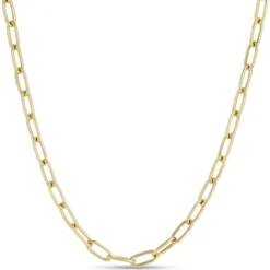 Toscano 18-Inch Oval Link Necklace, 14K Yellow Gold