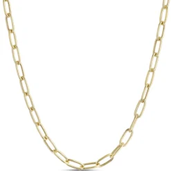 Toscano 20-Inch Oval Link Necklace, 14K Yellow Gold