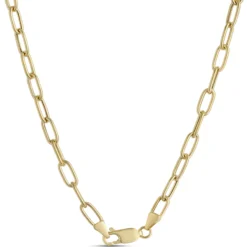 Toscano 20-Inch Oval Link Necklace, 14K Yellow Gold
