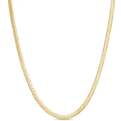 Toscano 18-Inch Oval Snake Link Neck Chain, 14K Yellow Gold