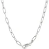 Toscano 20-Inch Paperclip Chain, 14K White Gold
