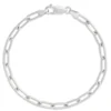 Toscano 7.5-Inch Paperclip Link Bracelet, 14K White Gold