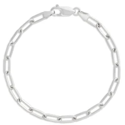 Toscano 7.5-Inch Paperclip Link Bracelet, 14K White Gold