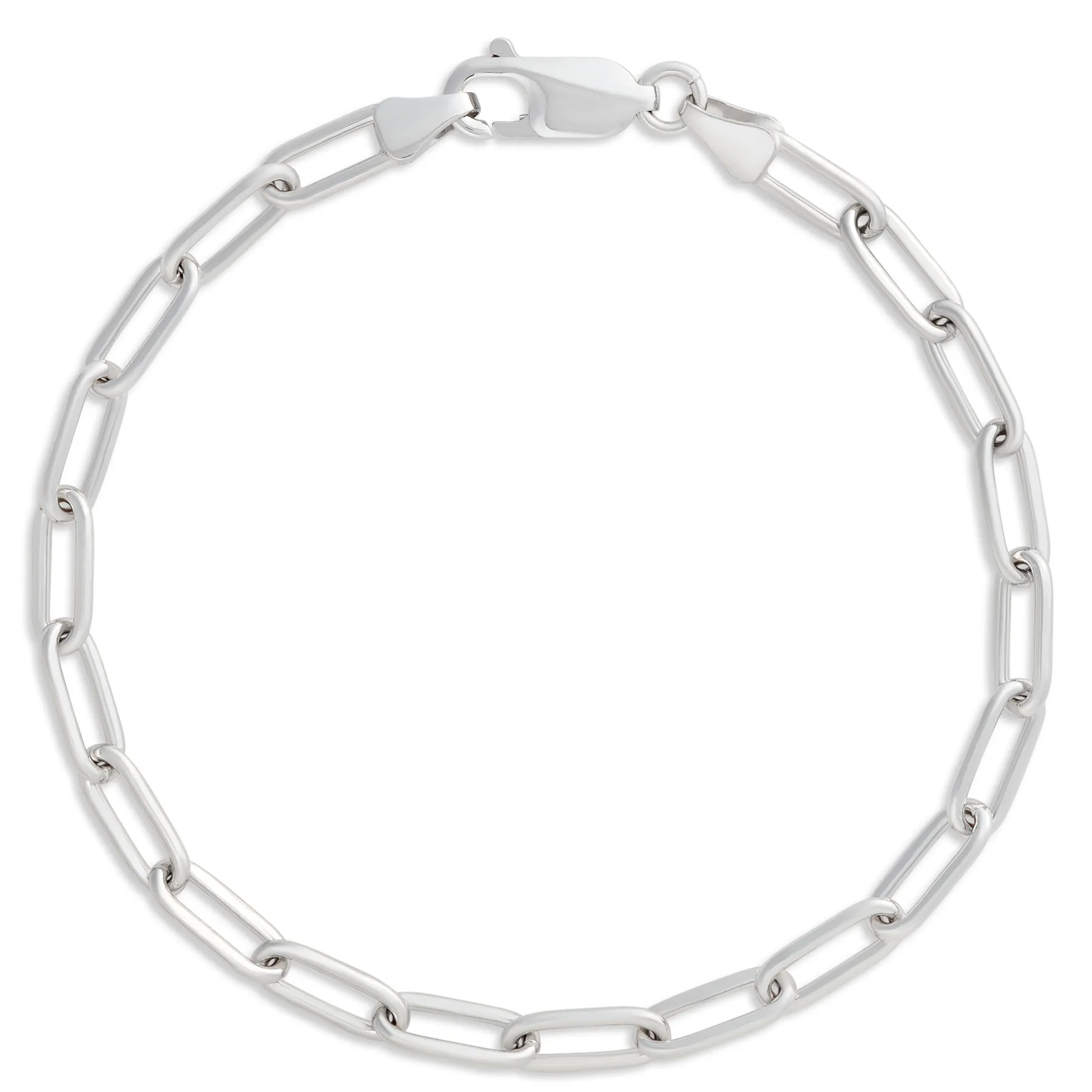 Toscano 7.5-Inch Paperclip Link Bracelet, 14K White Gold