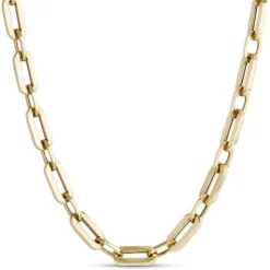 Toscano 18-Inch Paperclip Link Necklace, 14K Yellow Gold