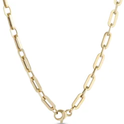 Toscano 18-Inch Paperclip Link Necklace, 14K Yellow Gold